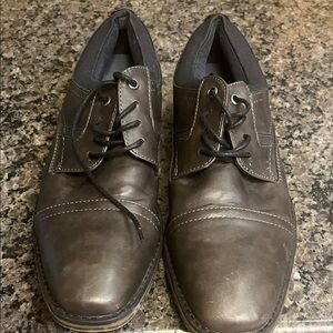 Men's Restoration Brown Leather Dress Shoes sz 10